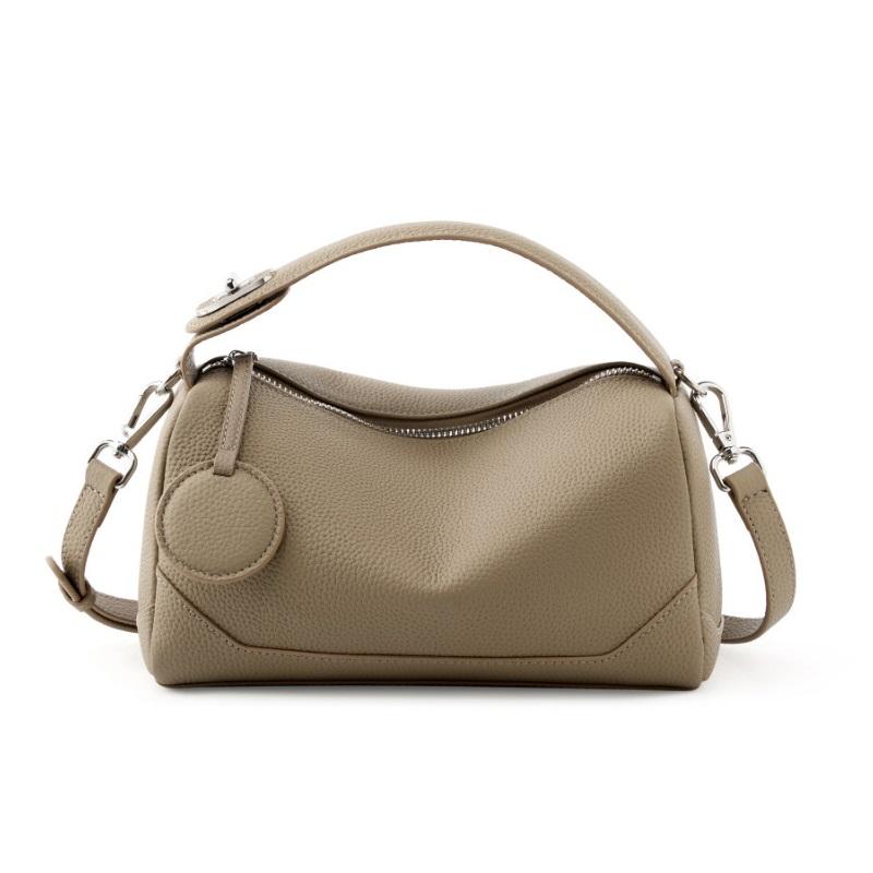 HIFASHION Genuine Leather Small Boston Women Shoulder Bags Soft Pillow Satchel Crossbody Purses Daily Work Tote Ladies Handbags