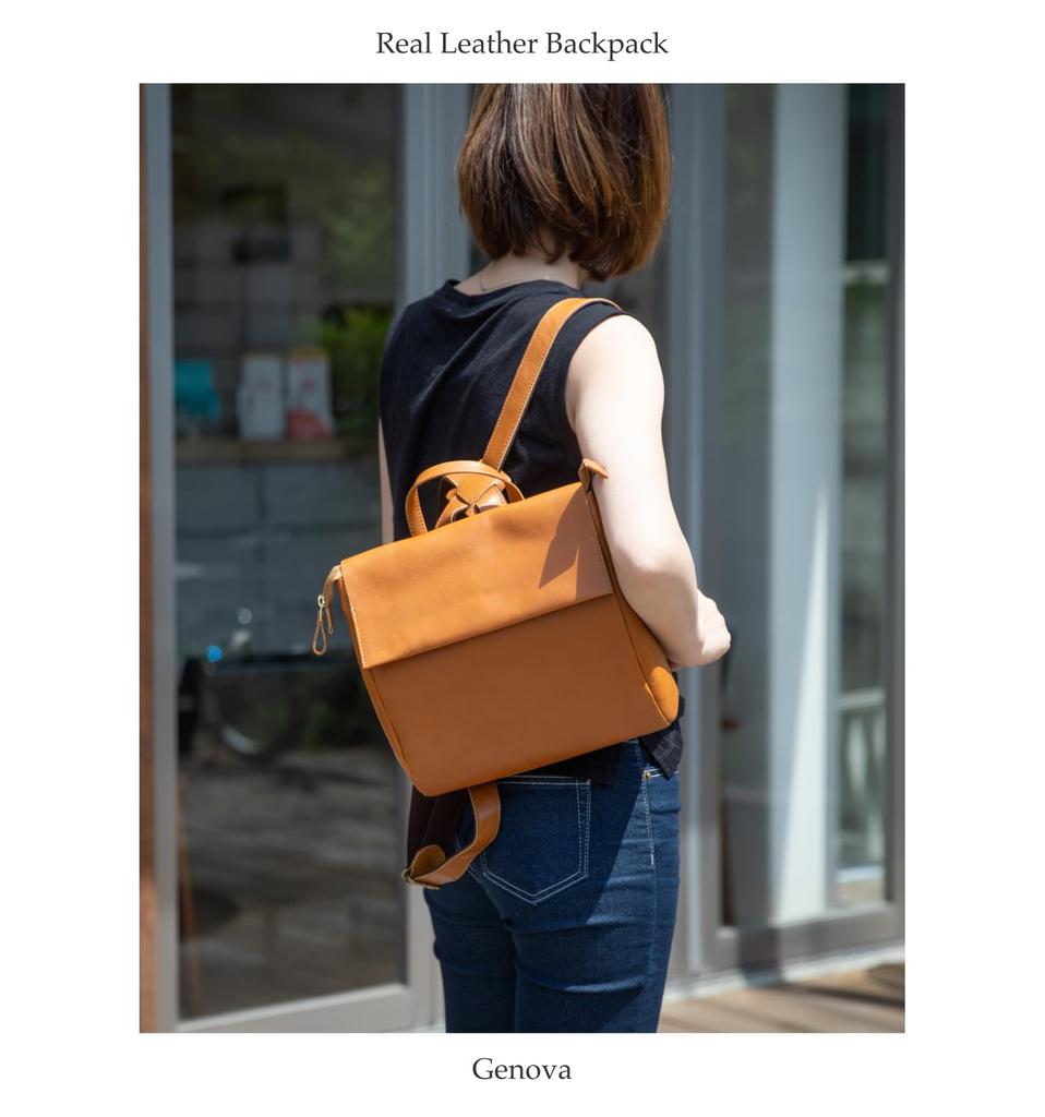 BAG Since GENOVA Made In Japan Cowhide Leather Genuine B5 Imai Bag [IMAI 1977] Backpack, Compact, Adult, Leather, Lightweight, Size, Women's, (2817,