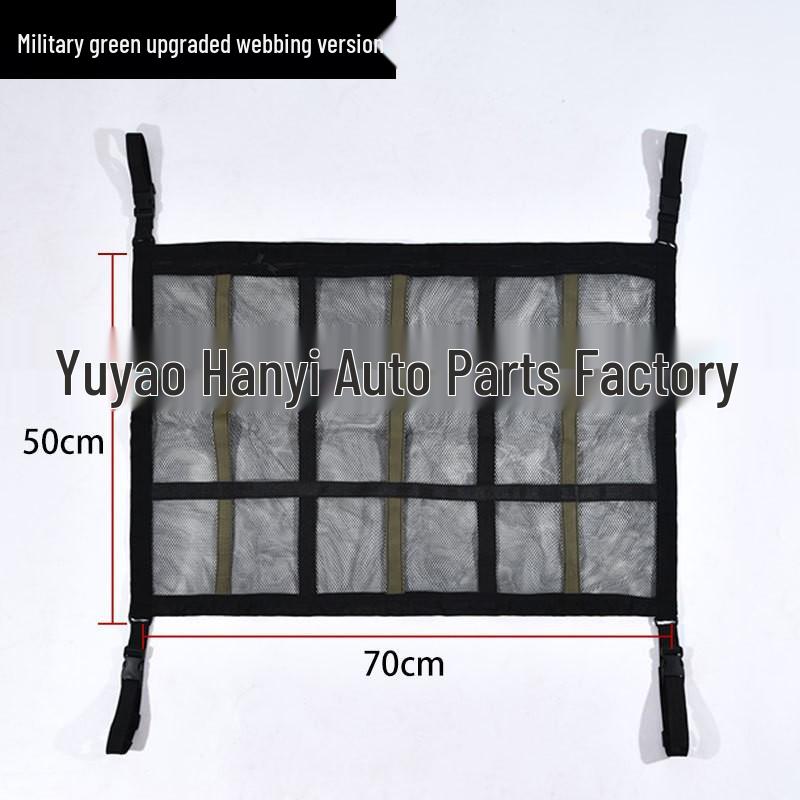 Car Supplies Roof Net Double Zipper Storage Organizer Bag