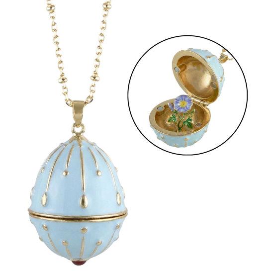 Openable Oval Pendant Necklace Dainty Birth Flower Necklace January To December