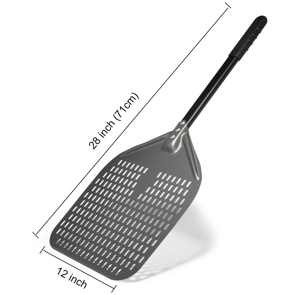 SHANGPEIXUAN 16/14/13/12 Zoll perforierte Pizzaschaufel rechteckige Pizzaschaufel Aluminium Hartbeschichtung Pizzaschaufel Paddel kurzes Werkzeug 1