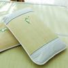 Free Shipping: Cool Straw Mat Pillow Set - Natural Cattail Grass, Orchid Design, Pair (2 Strips), Summer Cooling Pillowcase for Adults