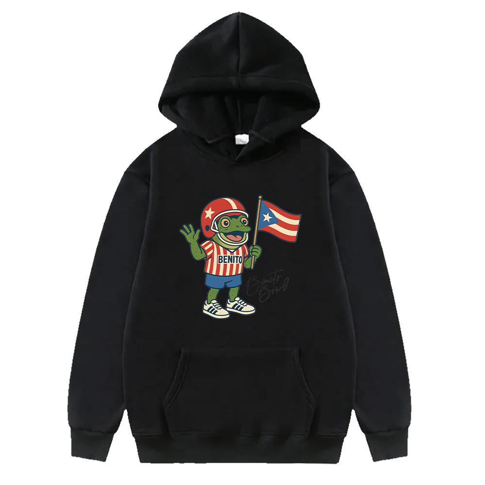 Bad Bunny Benito Bowl 2026 Hoodies Here for The Benito Bowl Crop Top Women Men Autumn Winter Long Sleeve Sweatshirts Streetwear XS
