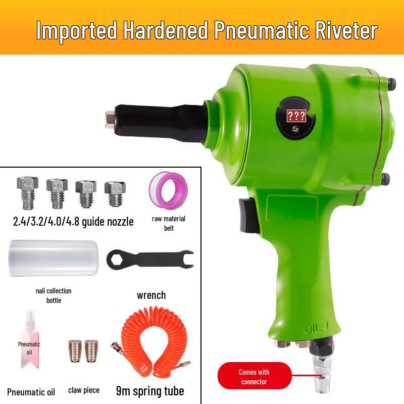 Pneumatic Aluminum Rivet Gun, Pistol-Type Self-Priming Riveting Tool