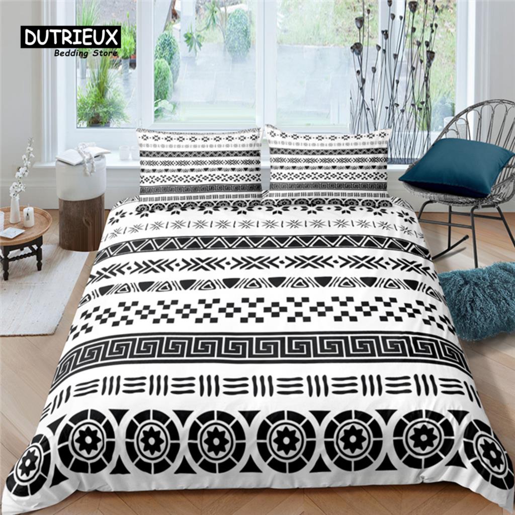 Home Living Luxury Bohemian Style Print 2/3Pcs Duvet Cover Set Pillowcase Queen Size and King Size Kid Bedding Set EU/US/AU Size