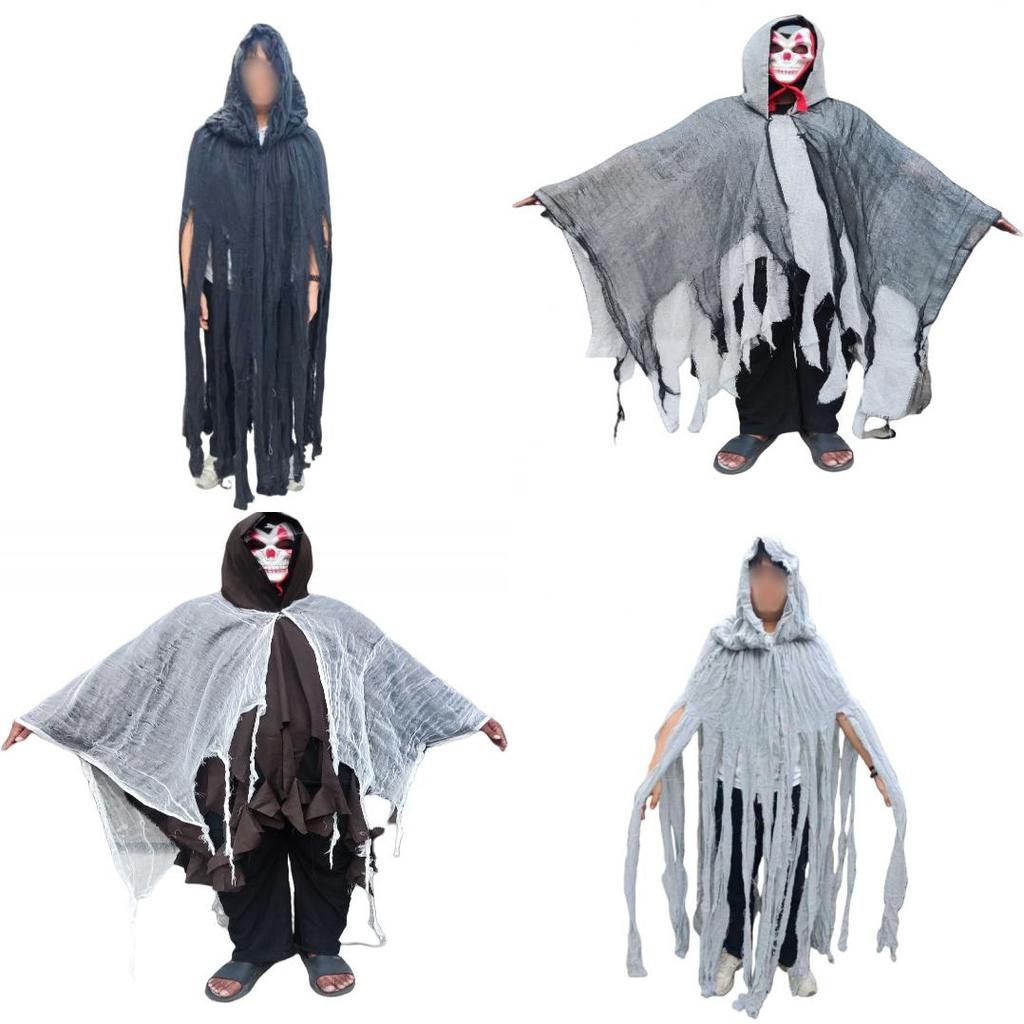 Halloween Zombie Cloak Costume With Long Sleeves For Adults Cosplay Spooky Ghosts