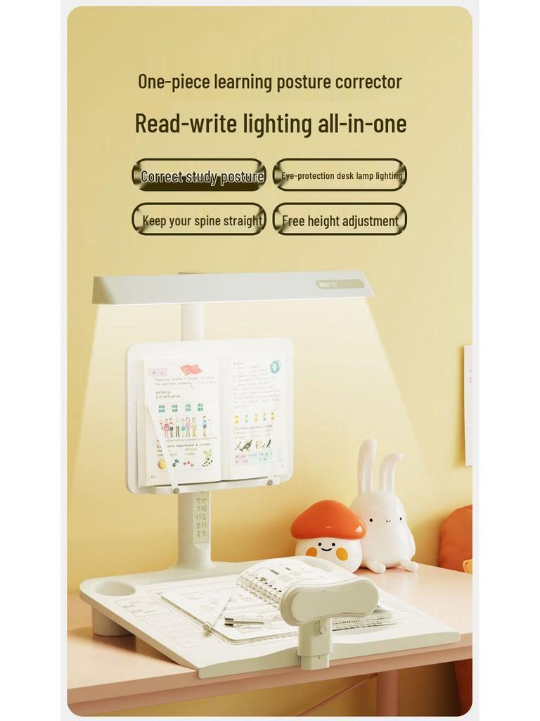 Luminária de Mesa Infantil com Proteção para os Olhos, Correção de Postura, Anti-Miopia e Porta-Canetas