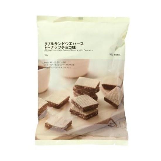 Muji Large Bag Double Sandwich Wafer Peanut Chocolate Flavor 180g