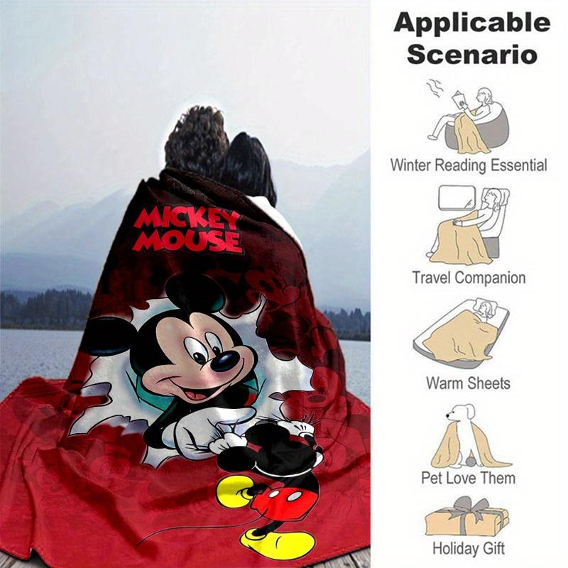 1pc, Disney Mickey Mouse Home Decorative Throw Blanket Perfect Gift for Bedroom, Living Room, Travel, Camping, Car