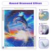 Frame Diamond Painting Dolphin Full Round Cross Stitch Embroidery Animal Diamond Mosaic Home Decor 30x40cm