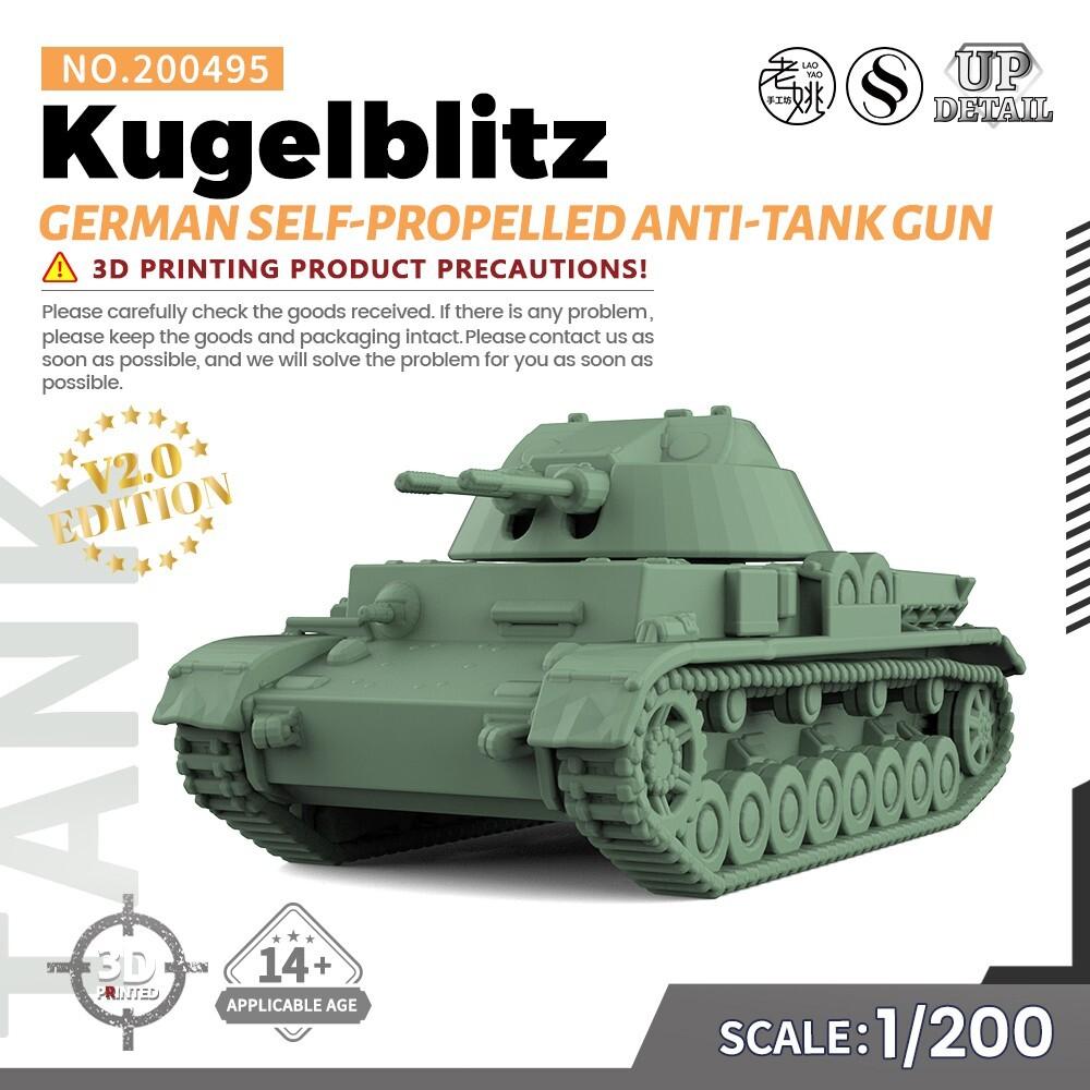 

SSMODEL 1/200 Military Model Kit German Kugelblitz Self-Propelled Anti-Tank Gun