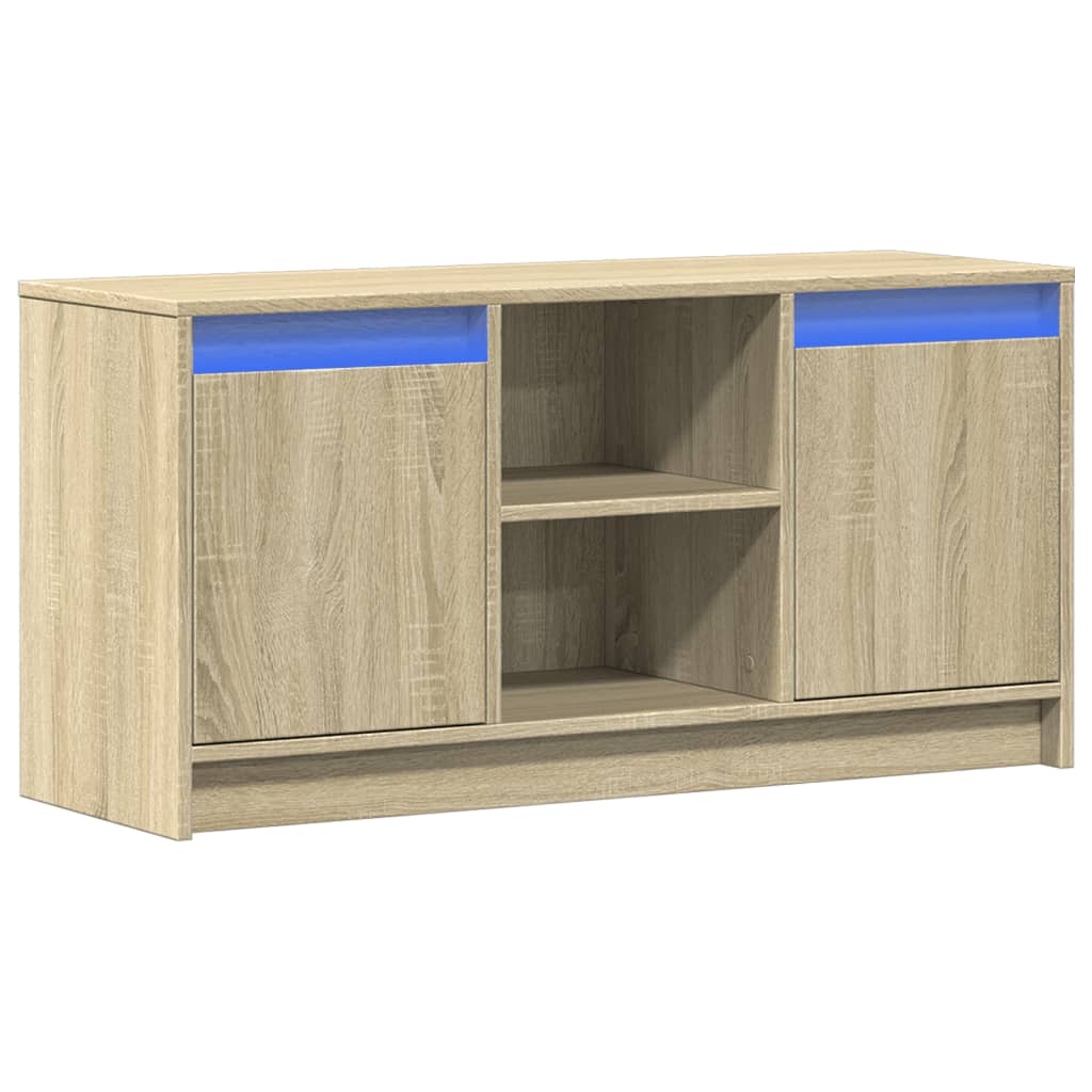 Vidaxl Mobile Porta TV con LED, Rovere Sonoma, 100x34x50 cm