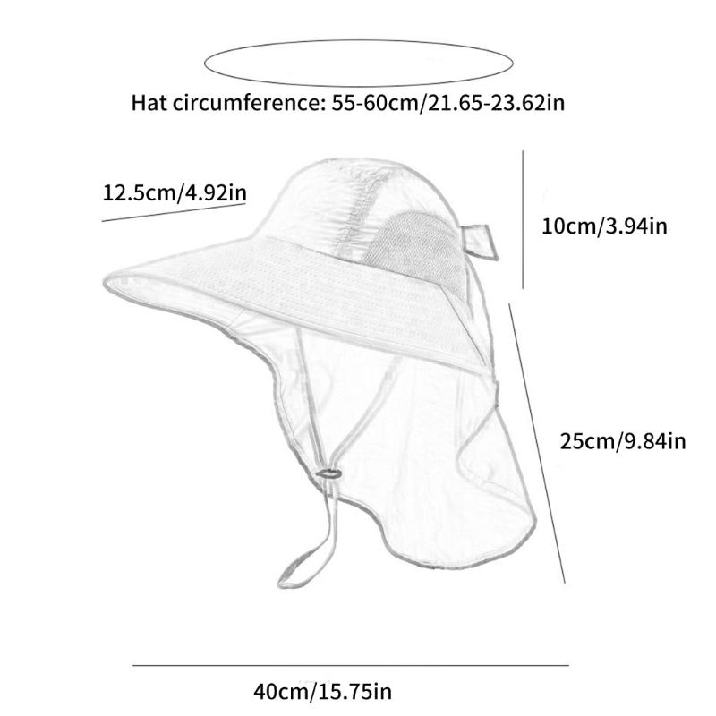 Unisex Fisherman Hat Neck Flap Bucket Hat For Girls Versatile Fashion Neck Flap Hat Bucket Hat Multiple Color