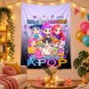 Arazzo da Parete in Poliestere con Design Kpop Demon Hunters, Decorazione da Appendere per Camera da Letto Soggiorno Stanza Universitaria