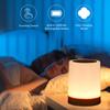 Touching Control Bedside Light USB Rechargeable Dimmable Table Lamp Warm White & RGB Color Changing Night Light for Living Room Bedrooms Office