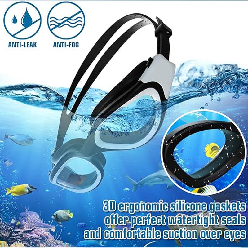 High-Definition Waterproof Anti-Fog Swimming Goggles - Unisex Casual & Professional Style