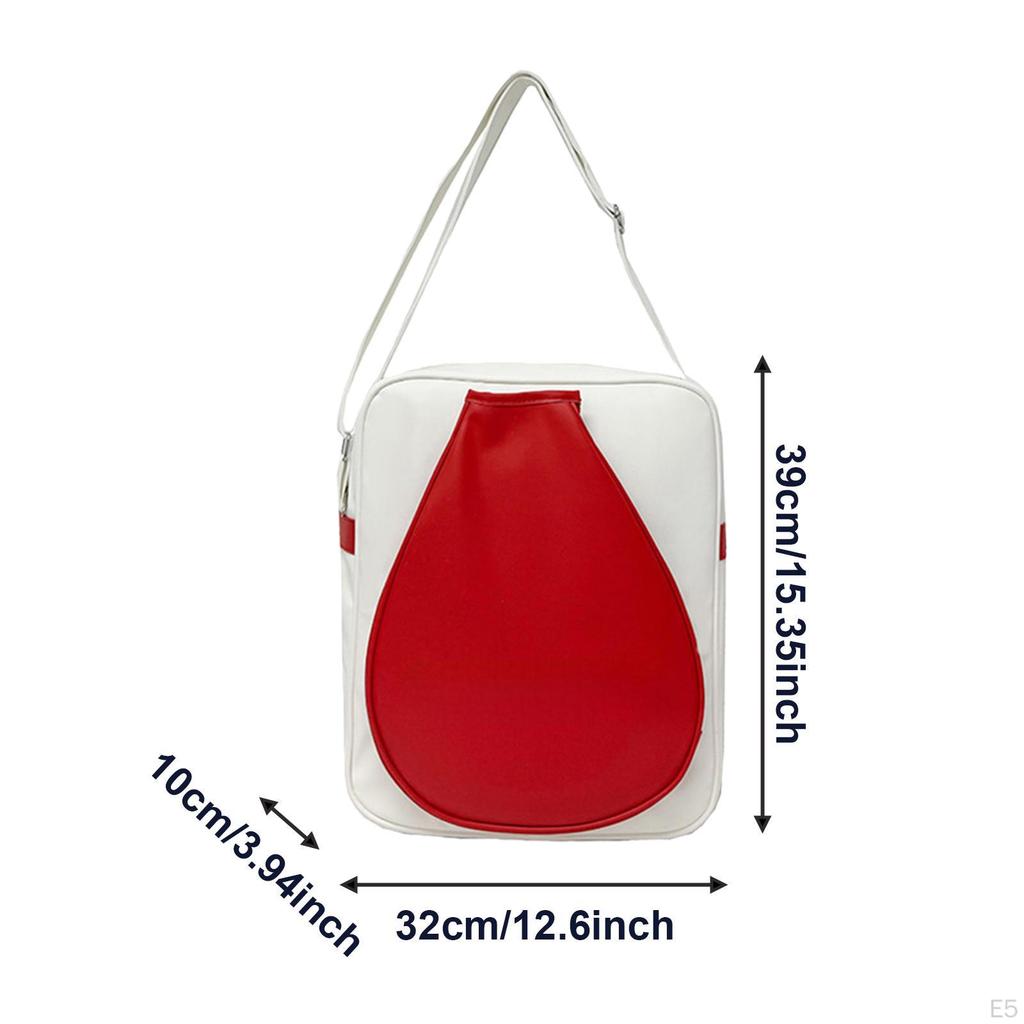 Badminton Bag Shoulder Backpack Handbag Crossbody PU Polyester Water with Spacious Interior And