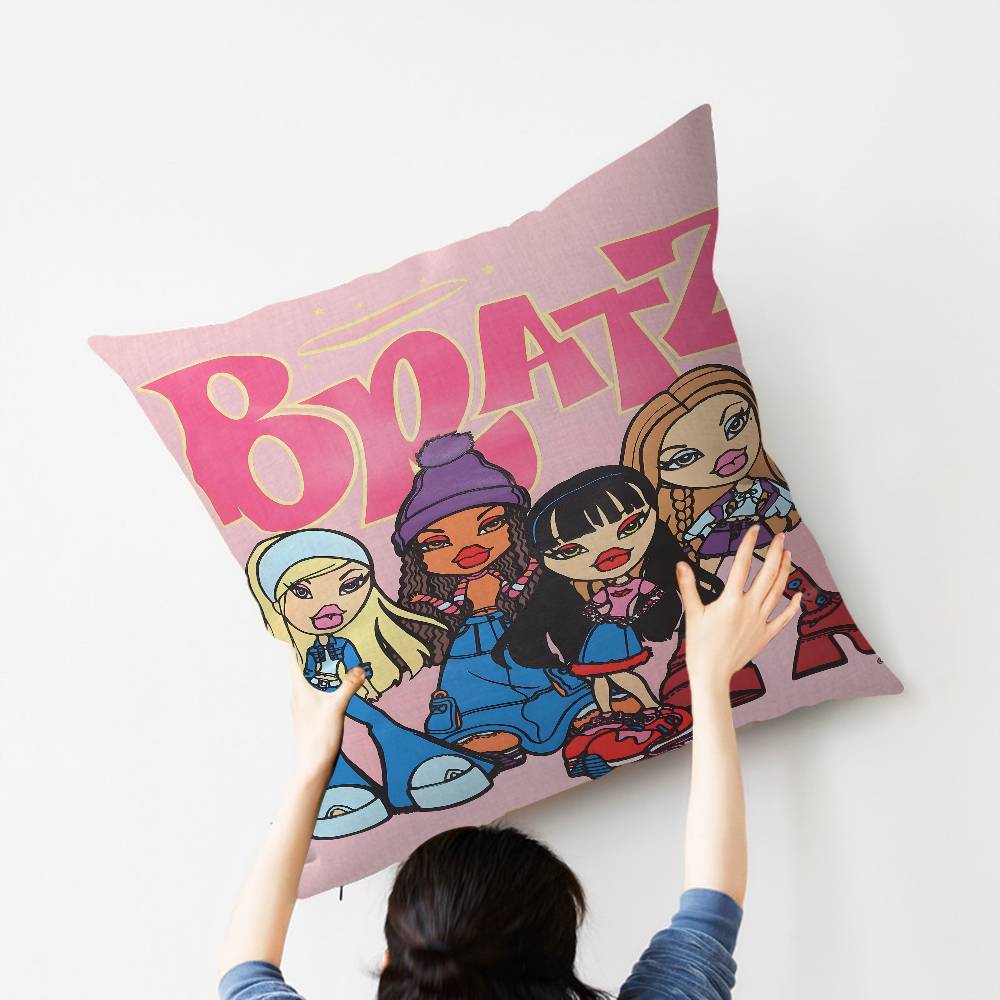 B-Bratzz Fashion M-Mask G-Girl Personalized Pillow Cover Kids Bedroom Wild Party Decor Pillowcase Kid Birthday Shower Gift
