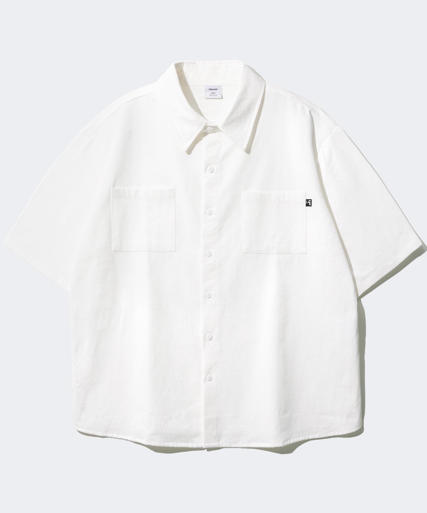 First Step Pigment Loose Fit Short Sleeve Shirt Cream Smss4079 White/2Xl