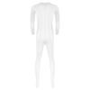 Herren Glänzender Fußbodysuit Jumpsuit Rundhalsausschnitt Langarm Scheide Öffnung Sehr Dehnbar Glänzend Nachtwäsche