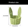 Decorative Rabbit Ears Paper Cord Flower Holder Easter Storage Basket Woven Container For Home Organization