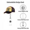 Creative Panda Hat Badge Reel Acrylic Retractable ID Name Badge Holder 360 Rotating Alligator Clip Nurse Doctor Teacher Gift