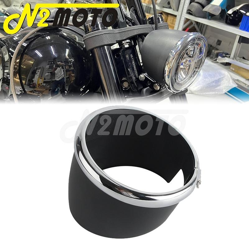 Motorcycle FXLRS Headlight Trim Ring Shroud 5 3/4 Headlamp Housing For Harley Softail Low Rider S 117 114 20-24 Head Lamp Cover