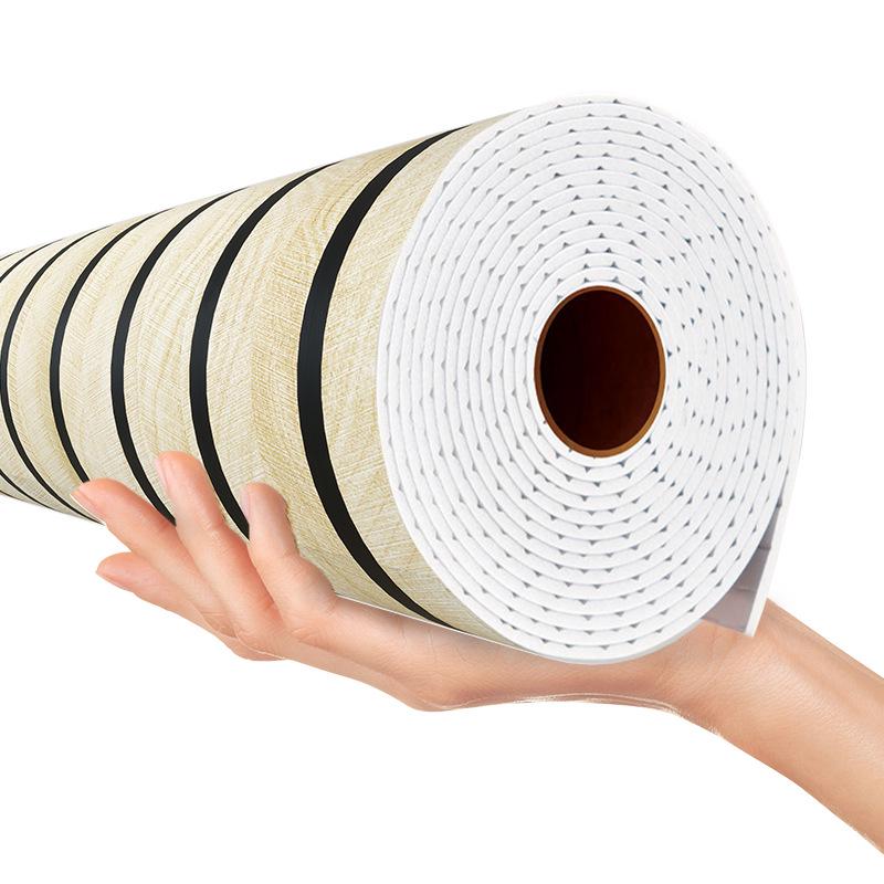 Tapet Autoadeziv 3D cu Aspect de Lemn pentru Fundal TV și Pereții Dormitorului