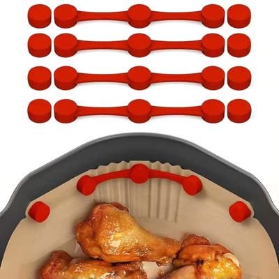 1/3 Sets Air Fryer Magnet Silicone Buckle Quick Release Air Fryer Parchment Liner Clip for Preventing Paper Burn