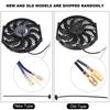 12 Inch Universal Car Slim Push Pull Electric Engine Cooling Fan 12V with Mounting Kit