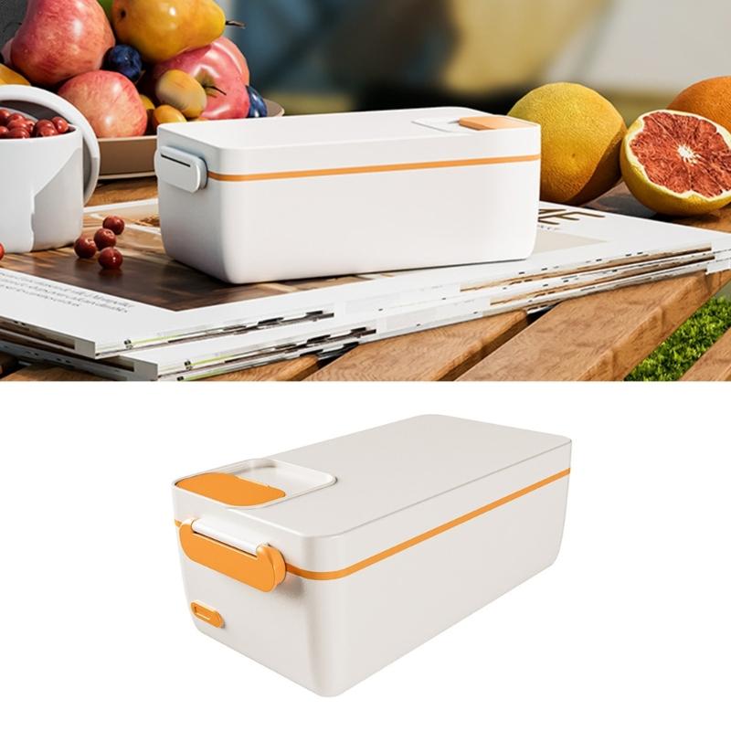 Portable Electric Lunch Box 1L Capacity Thermal Food Warmers Lunch Heating Box For Work School Camping And Home Use
