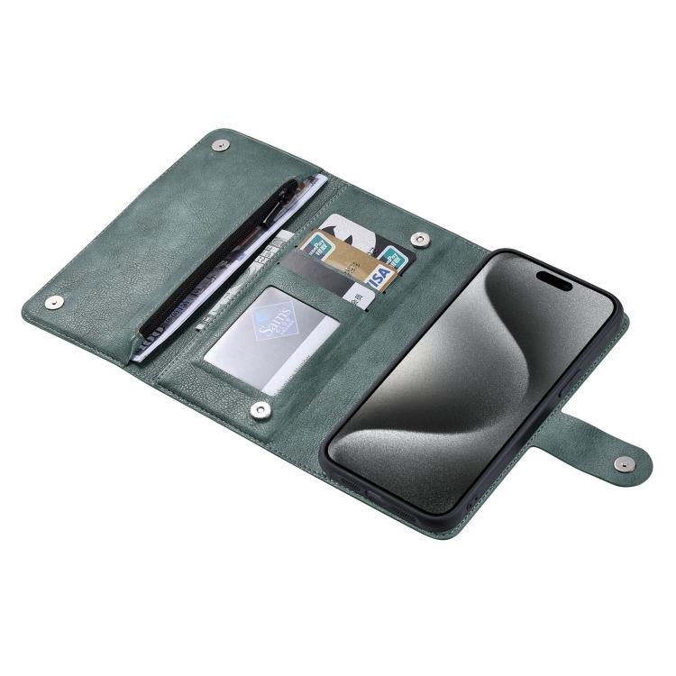 ViLi GV Series MagSafe Magnetic Zipper Leather Phone Case