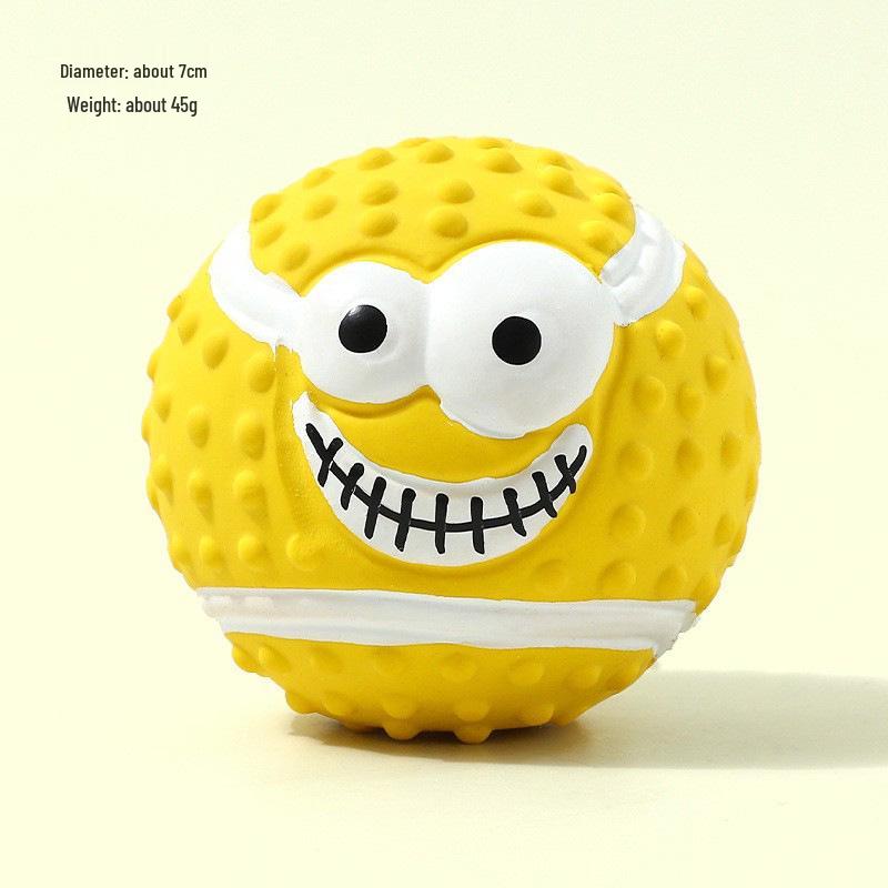 Durable Latex Squeaky Rugby Toy for Small Dogs: Teething, Bite-Resistant, Boredom Relief & Teddy Training