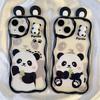 Case For Xiaomi 11 Lite 14 15 POCO X7 M6 X6 Pro X3 NFC F3 Cover Cute Bracelet Chain Cartoon 3D Panda Ears Wave Side