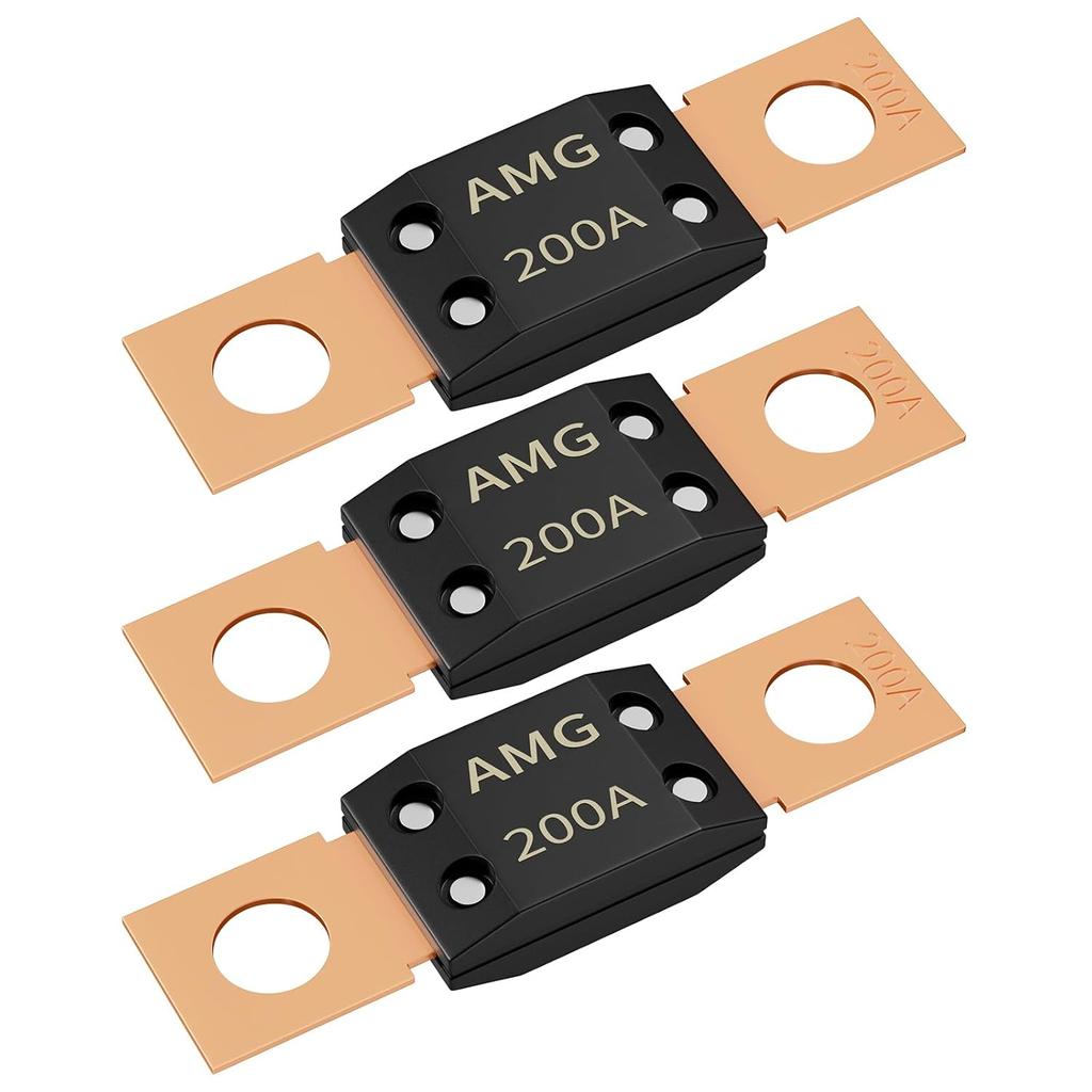 Joinfworld 250A MEGA Fuse, High Current Bolt Mount Automotive 250 Amp MEGA/AMG Fuse for Cars, Trucks, Construction Vehicles, Buses, Caravan Cars,