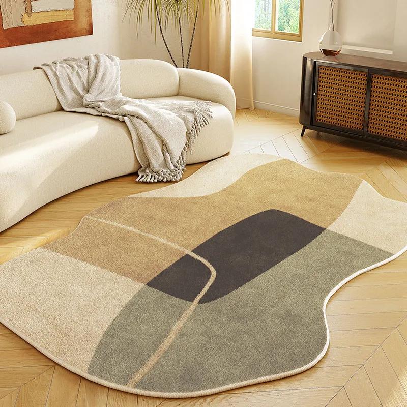 Living Room Carpet Irregular Shape Floor Mats Bedroom Bedside Mat Decoration Home Fluffy Plush Thickened Soft Shaggy Area Rug
