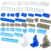 MOC Clear Transparent Blue White Thick Building Blocks 1x1 1x2 2x2 2x4 Dots Figures Educational Creative Toy Compatible Brand