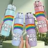 1PC Sounds Gay I'm In Letter Print 750ml Color Plastic Sports Water Bottle Leakproof Flip Straw Lid Suitable for Sports Office Home Use