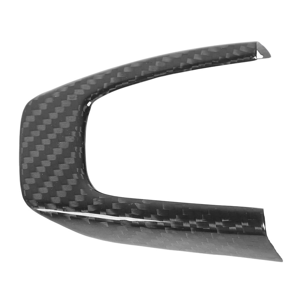 Steering Wheel Lower Frame Cover Carbon Fiber Steering Wheel U Shaped Frame Cover Sticker Replacement for Fiat 500
