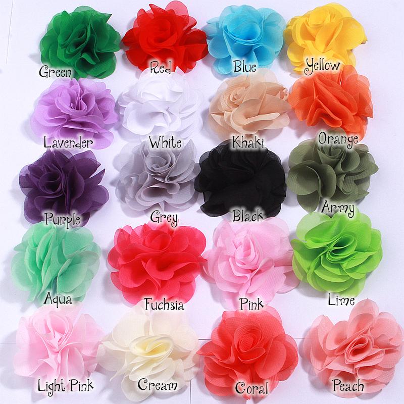 10 Stück 2,6" Tüll Niedlich Handgefertigt Kern Organza Chiffon Stoff Künstliche Gaze Blume Hochzeitskleid Hüte Stirnband Brosche DIY Zuhause
