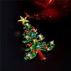 Rhinestone Christmas Tree Exquisite Girls Brooch Pin Christmas Gift Fashion Accessories Jewelry