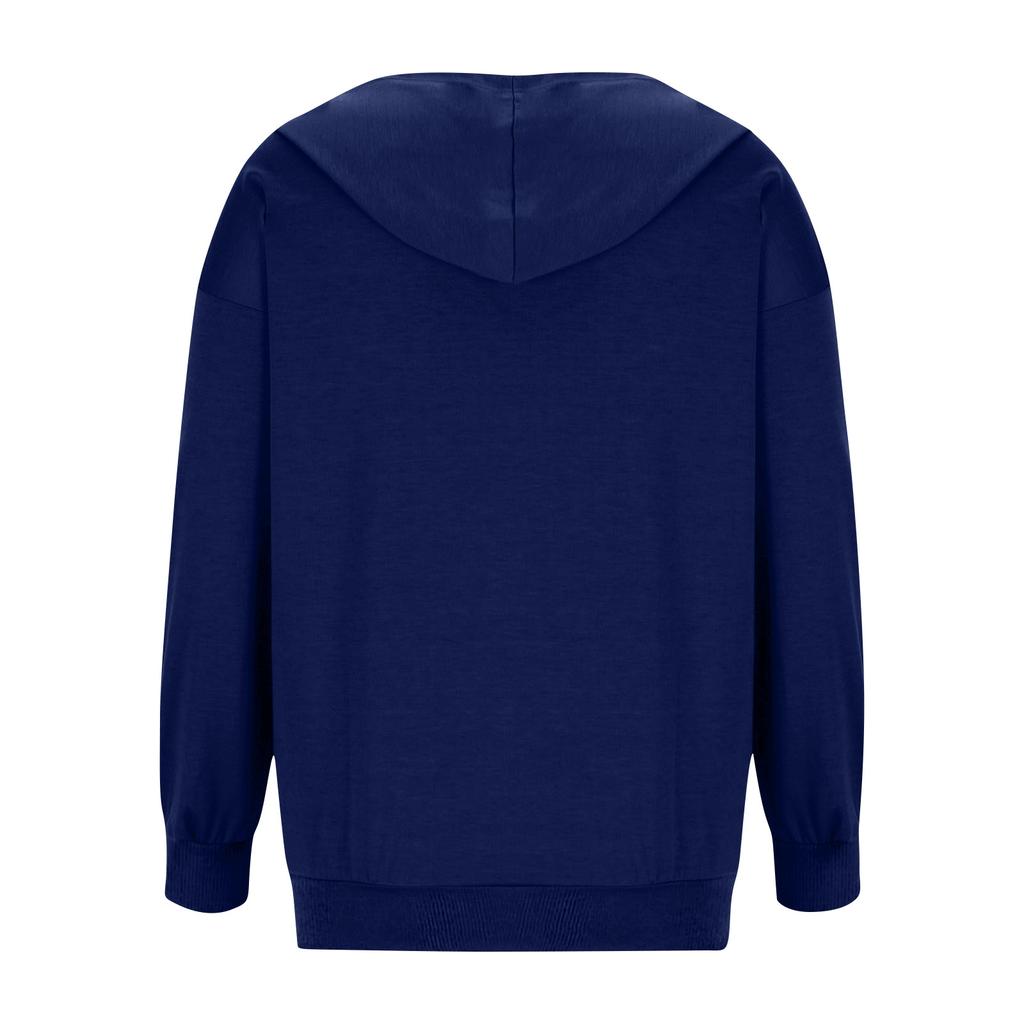 Cardigan con zip casual alla moda da donna con cappuccio e felpa colorata