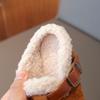 Children's cotton slippers, new winter style, girls' slip-on lamb wool shoes, fleece-lined for warmth, baby shoes