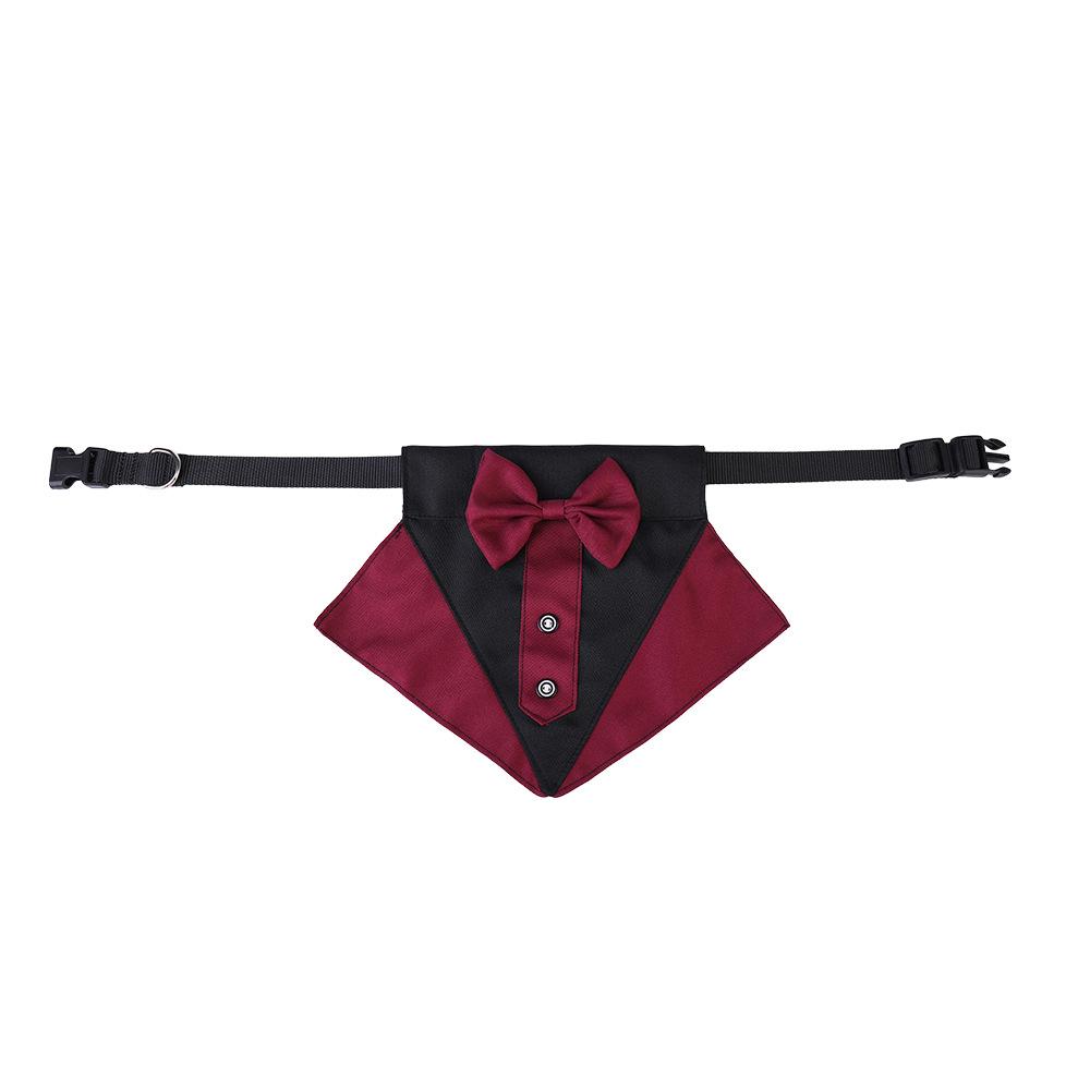 Tanpopo Formeller Hunde-Smoking Hochzeitskragen Bandana Geburtstags-Kostüm Fliege Party-Anzug Weihnachts-Feiertags-Party-Outfit Haustierhalsband