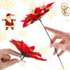 Large Artificial Christmas Flowers Glitter Xmas Tree Ornaments DIY Wreath Simulation Floral Wedding New Year Party Home Decor
