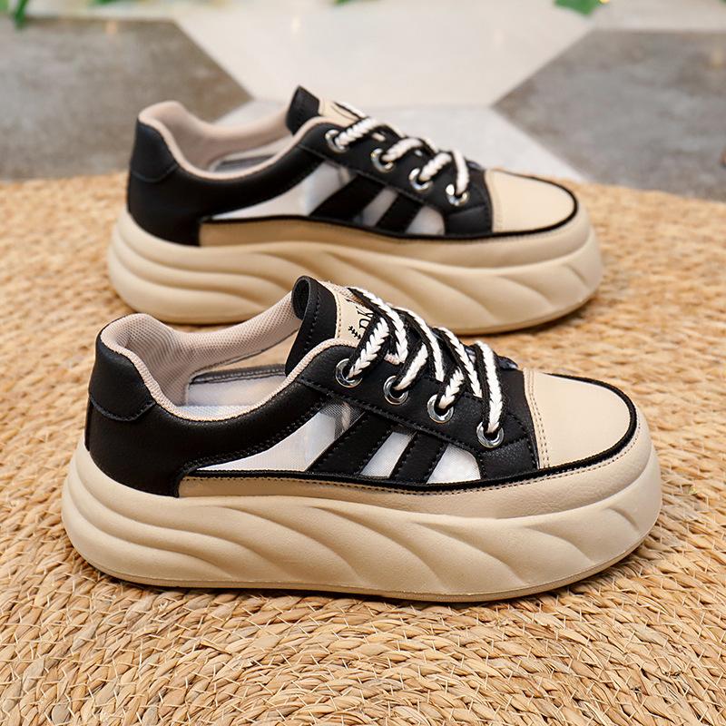 

INS White Shoes Женская летняя новая платформа, увеличивающая рост, дышащая повседневная обувь 40