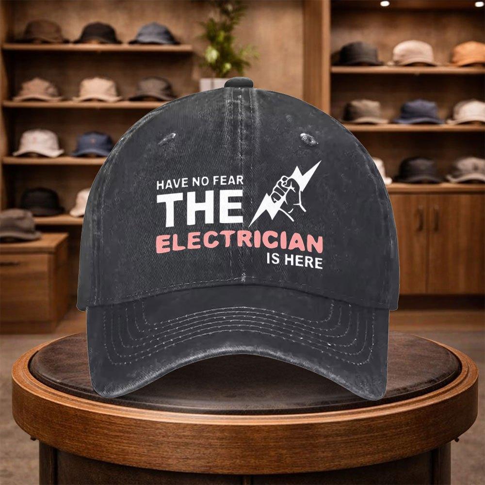 pc Dont Be Afraid of the Electrician Printed Baseball Cap Casual Snapback Hat Fashionable Cap Adjustable Outdoor Leisure Ha