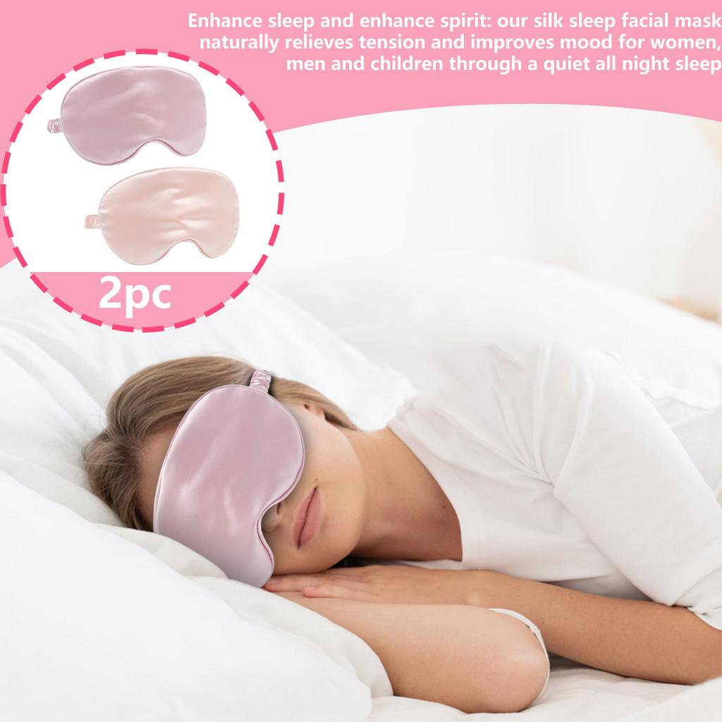 Sleep Mask Silk Blackouted Soft Travel Mask With Strap Sleep Eye Mask