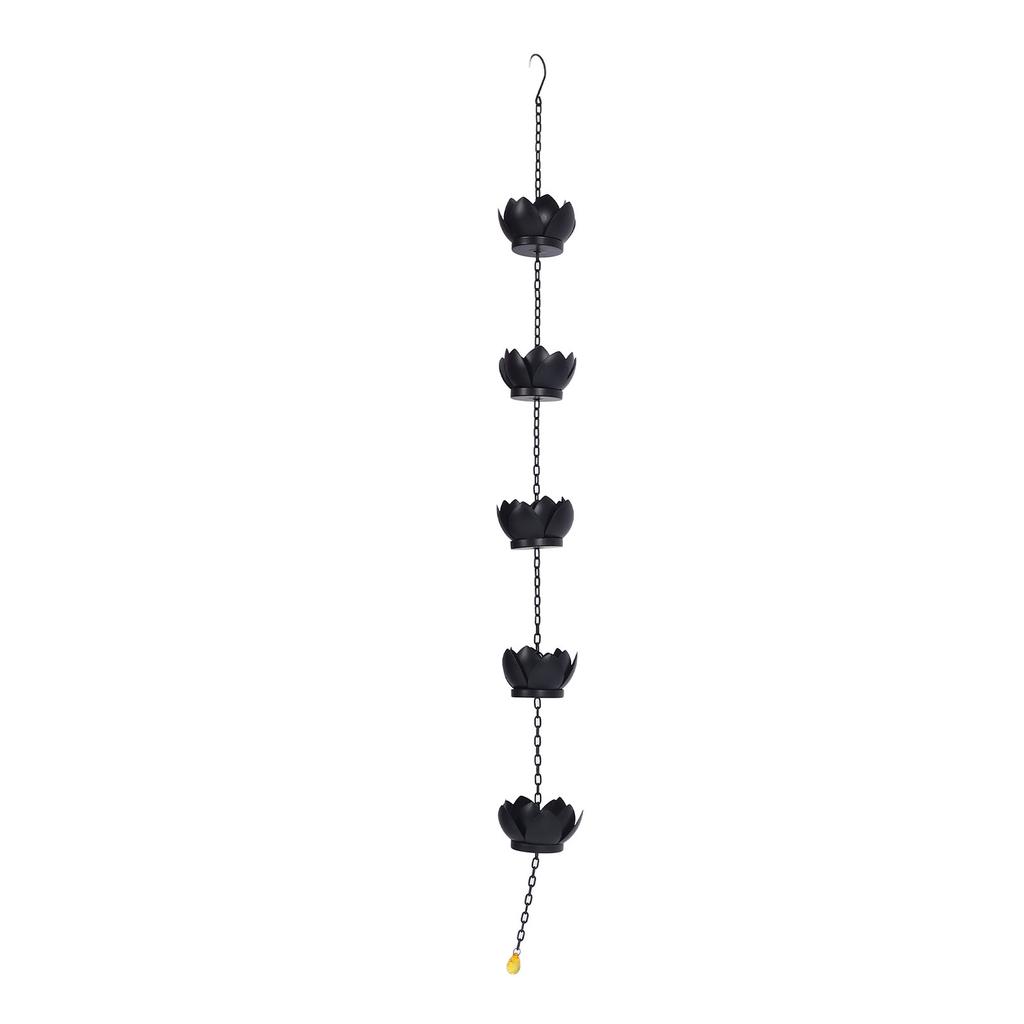 Hanging Rain Chain Metal Handmade Weatherproof Gutter Chain for Gardens Porches Gazebos Decks
