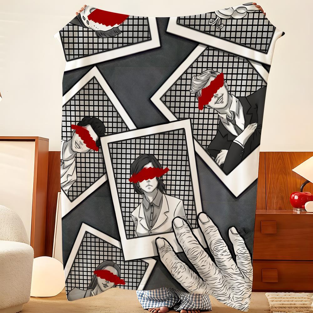 Animation I-Inside J-Job Throw Flannel Throw Blanket, Lightweight Cozy, Durable Washable Cute Cool